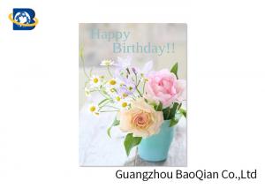  Flower / Beauiful Girl Pattern Animation Business Cards Attracted Eyes Birthday Card Manufactures