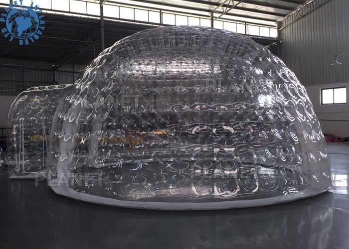  Outdoor Transparent Inflatable Dome Tent For Mobile Hotel / Clear Igloo Tent Manufactures