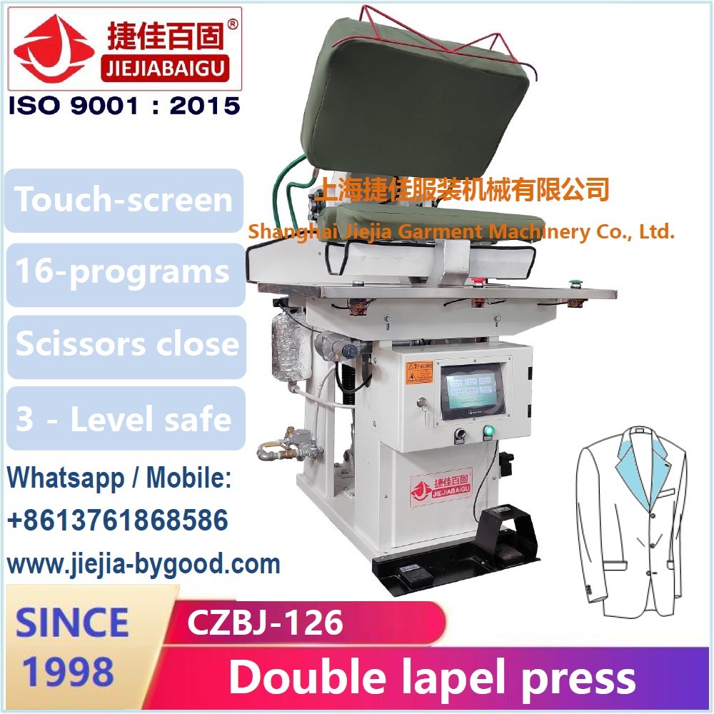 China LED PLC Commercial Laundry Press Double Lapel Suit Ironing Press Machine 1.5kw on sale