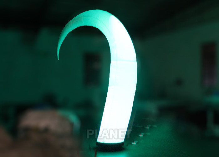  Colorful Inflatable Lighting Decoration Led Horns Durable 210D Oxford Cloth Manufactures