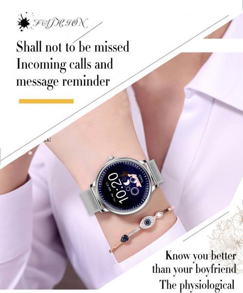 Blood Pressure Test 140mAh Ladies Bluetooth Smart Watch