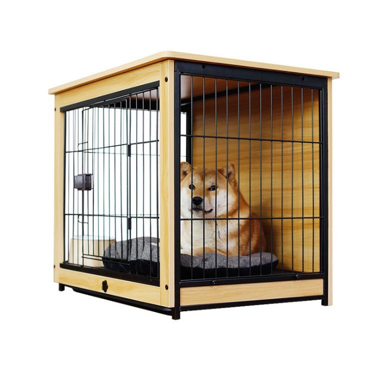  60cm Lockable Double Door Dog Crate 20kg Dog Cage Wooden Top Manufactures