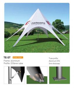  Outdoor Personalized Canopy Tents , Foldable Star Custom Printed Pop Up Tents Manufactures