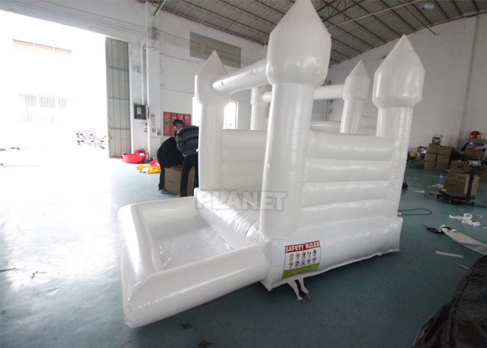  PVC Inflatable Small White Bouncy Toddlers Bounce Castle House With Ball Pool For Event Manufactures
