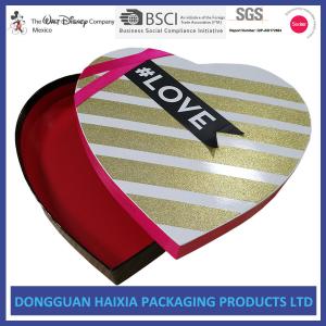China Heart Shape Rigid Gift Boxes Multi Color Birthday Gifts Packaging Boxes on sale