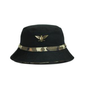  Fashion Style Fishing Sun Bucket Caps Black Decorative Camo Belt Metal Logo Manufactures