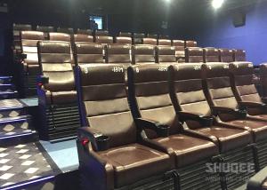  4 Seats Black PU leather 4D Cinema Motion Chair Pneumatic / Electronic for Home Theater Manufactures
