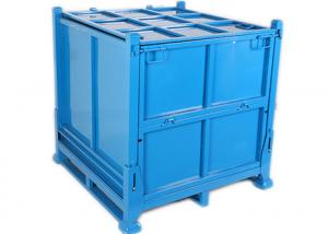 China 1500Kg Heavy Duty Metal Pallet Cage Collapsible Stillage Bins OEM on sale