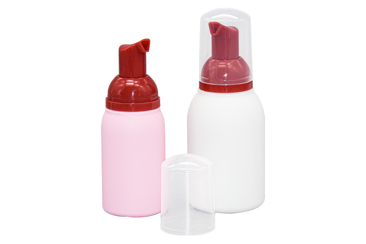 China 50 Ml 100 Ml Foam Pump Bottles Bulk White Hdpe Ldpe Soft Touch Plastic on sale