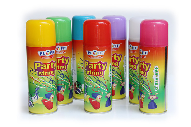 Buy cheap PLYFIT Silly Crazy String Spray Canisters Mixed Colours For Christmas Decoration from wholesalers