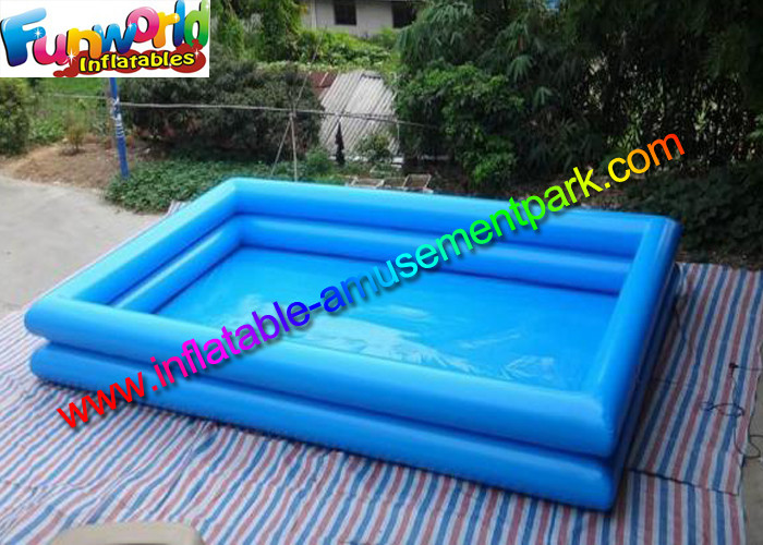 China Heat Sealed Rectangle Inflatable Swimming Pool , 2 Layers Inflatable Water pools on sale