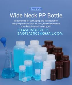 Square Chemical Plastic Biochemistry Medical Reagent Bottle 30ml 50ml 60ml 150ml 500ml 1000ml Custom Capacity