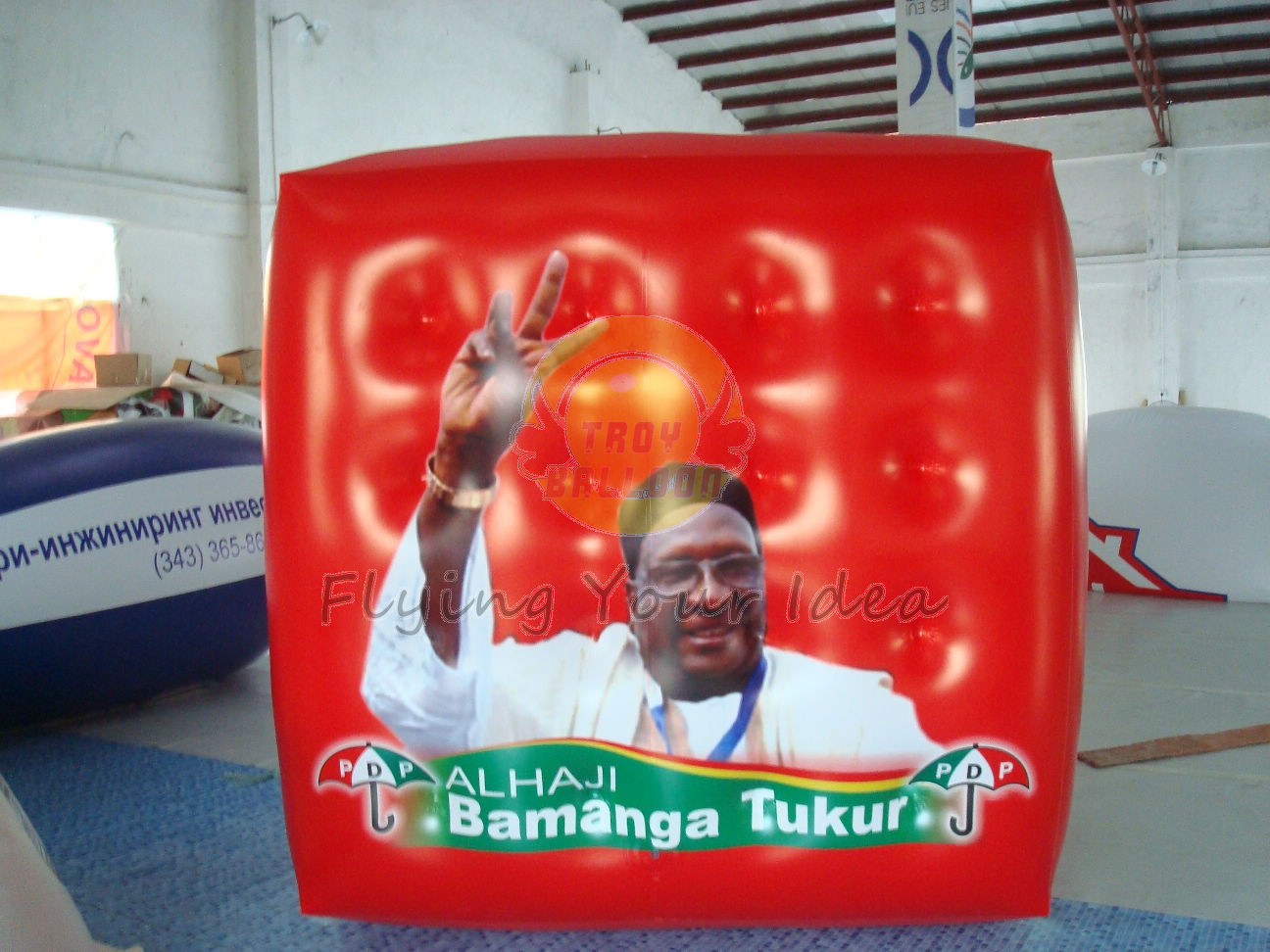  Durable Attractive Red Political Advertising Balloon, Cube Balloons for Trade show Manufactures