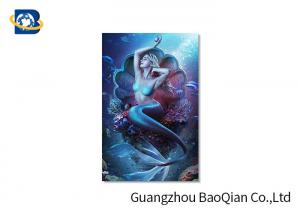  Beautiful 3D Printed Greeting Cards Pretty Mermaid Image PET Material Customized Manufactures