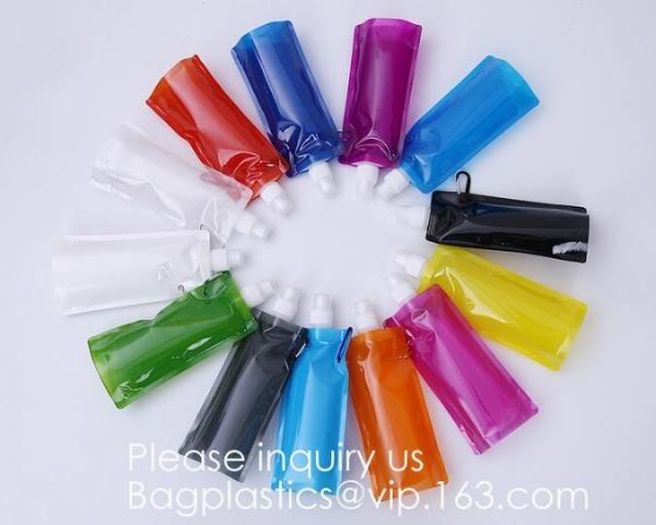 Liquor Pouches Drinking Flasks, Reusable Liquid Spout Bags, BPA Free, 3 32oz, 3 16oz, Collapsible Silicone Funnel Includ