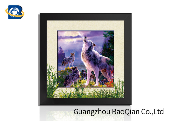  40x40cm Customised Decorative Pictures 3D Lenticular Printing Service PS Frame For Gift Manufactures