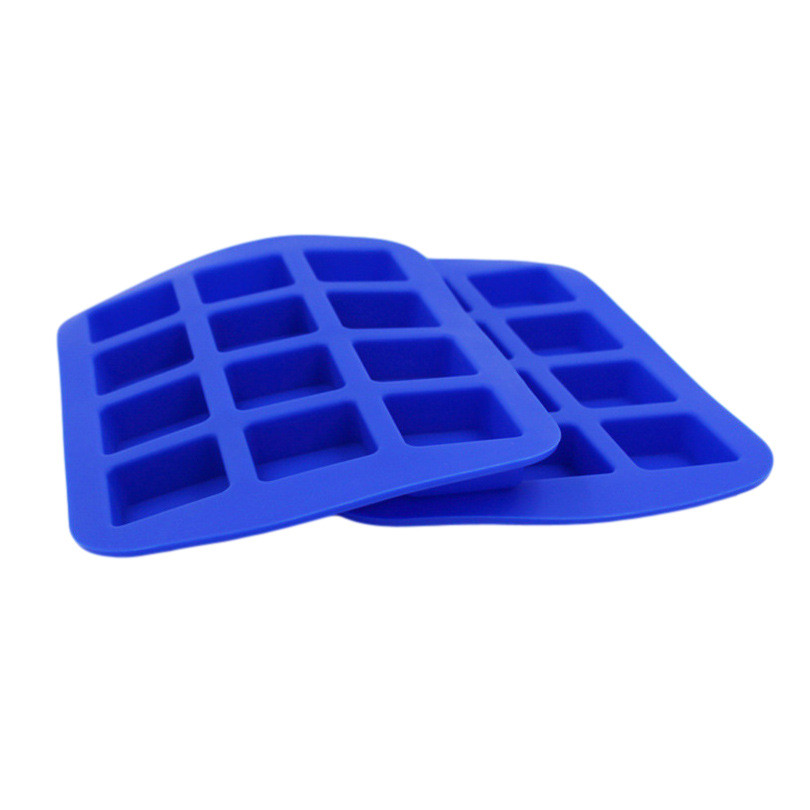 Durable Blue Flexible Ice Cube Trays , Tasteless Personalized Silicone Ice Cube Mold