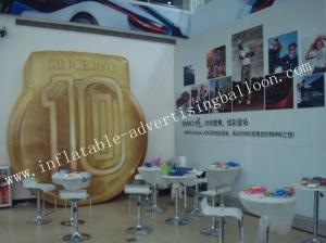  0.18mm Helium PVC and Oxford Custom Shaped Balloon / Inflatable Coin Balloon For Advertising Manufactures