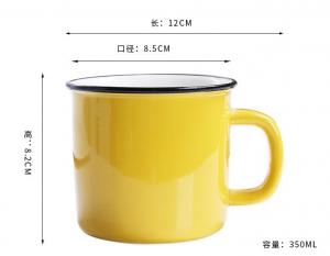  Mixed Color 350CC 12x8.5x8.2cm Personalised Ceramic Mugs Manufactures