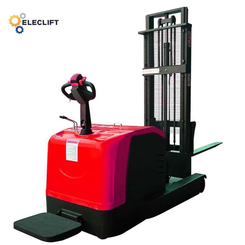 China Warehouse Double Electric Riding Pallet Jack And Forklift PLC Control on sale