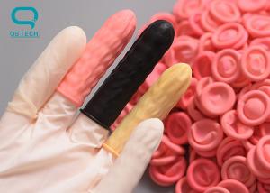  Comfortable Rubber Finger Covers , Sterile Finger Cots 0.09mm Thickness Manufactures