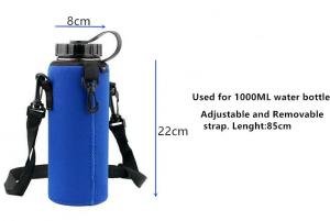  Neoprene Water Bottle Holder with Adjustable shoulder strap.size is 22cm*8cm, SBR material. Manufactures