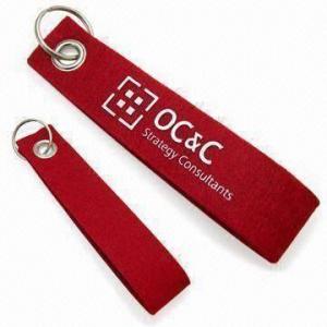  Red Felt Keychain, Measures 3 x 30cm Manufactures