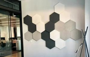  PET Sound Absorbing Sound Hexagonal Acoustic Panels 14x12x0.5 Inches Manufactures