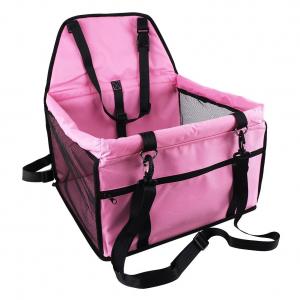  Pink 42cm Dog Travel Car Seat BSCI Collapsible Dog Carrier Car Manufactures