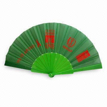  23cm Fabric Fan with Plastic Handle, OEM Orders are Accepted Manufactures