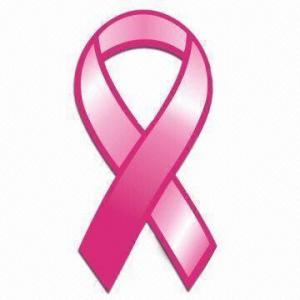  Pink Ribbon Car Magnet as Breast-Cancer Prevention Awareness, Made of Rubber Manufactures