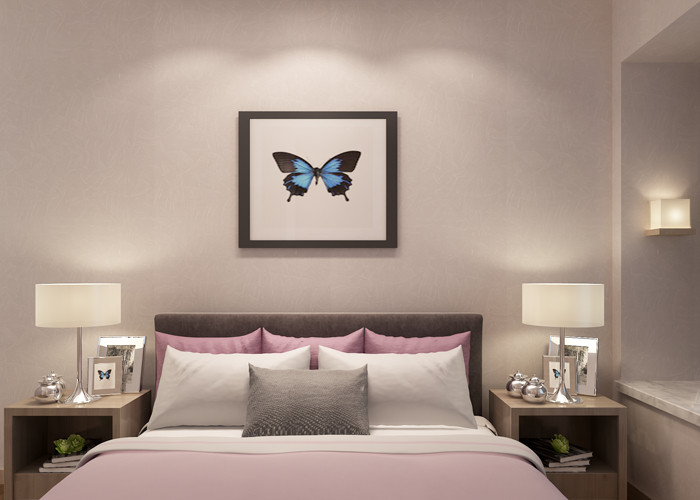 China Light Grey Washable Vinyl Modern Wallpaper Designs for Bedrooms , Living Room on sale