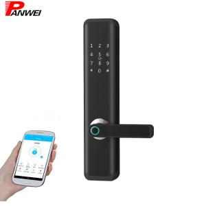  LED Fingerprint Scanner Door Lock Wake - Up Screen APP Remote Control For Airbnb Apartment Manufactures