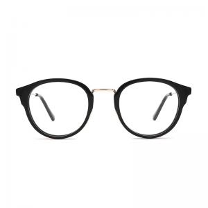  Round Reading Acetate Metal Glasses OEM 4 Color For Women And Men Manufactures