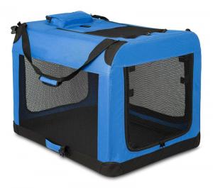  600D PVC 20in Foldable Pet Carrier 13in Portable Collapsible Dog Crate Manufactures