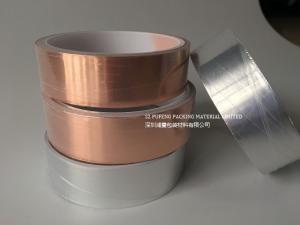 China 0.01mm Smooth Copper Foil Tape With Conductive Adhesive EMI Shielding on sale