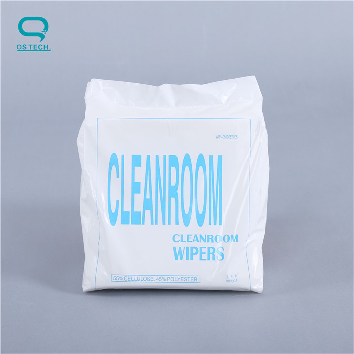  55% Microfiber 45% Polyester Camera Lens Wipe Cleanroom Wiper 52g/M2 Weight Manufactures