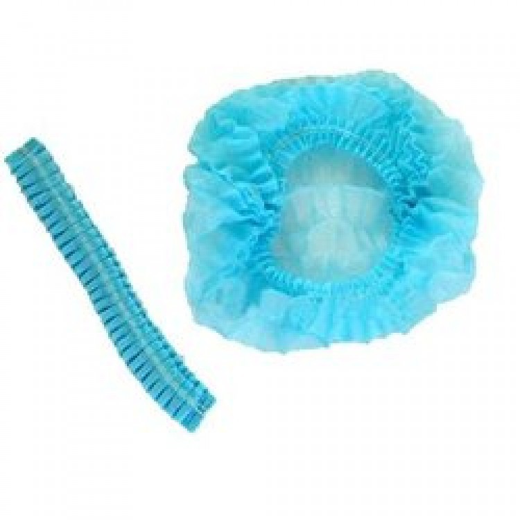  Disposable Medical Pleated Non Woven Head Hair Bouffant Caps Manufactures