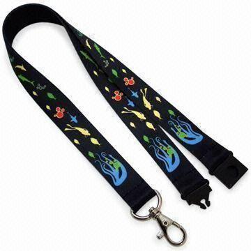  2.0cm Sublimation Safety Lanyards with Black Plastic Safety Lock and Zinc-alloy Hook Manufactures