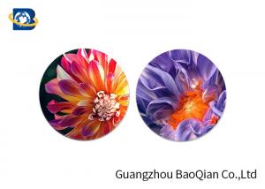  Home Decoration 3D Lenticular Coasters Cup Placemat Beautiful Flower Pattern Manufactures