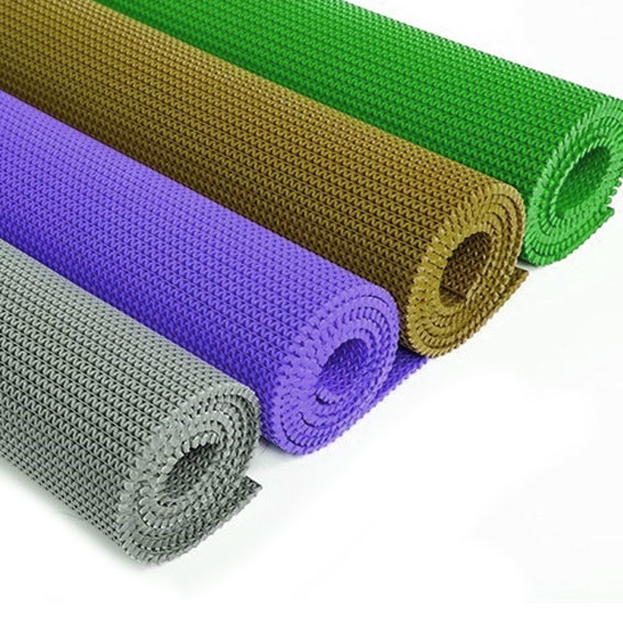 Quality 5.5mm PVC Floor Mat Roll S Mesh Anti Slip Matting For Wet Areas for sale