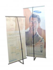  Portable L Shape Pop Up Banner Displays  , Graphic Roll Up Display Banners Manufactures