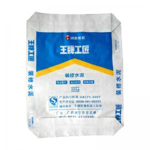 Laminated PP Cement Bags Bulk Storage Bags 60gsm Customized With PE High Strength