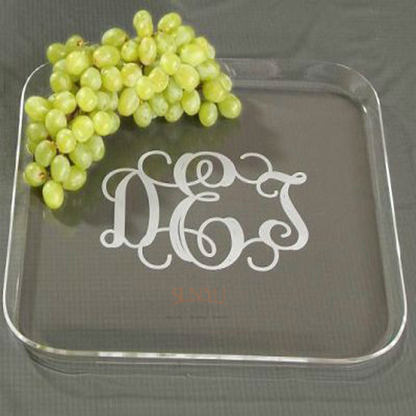  Unique Plexiglass Food Display Trays PMMA Transparent Fruit Stack Service Stand Manufactures