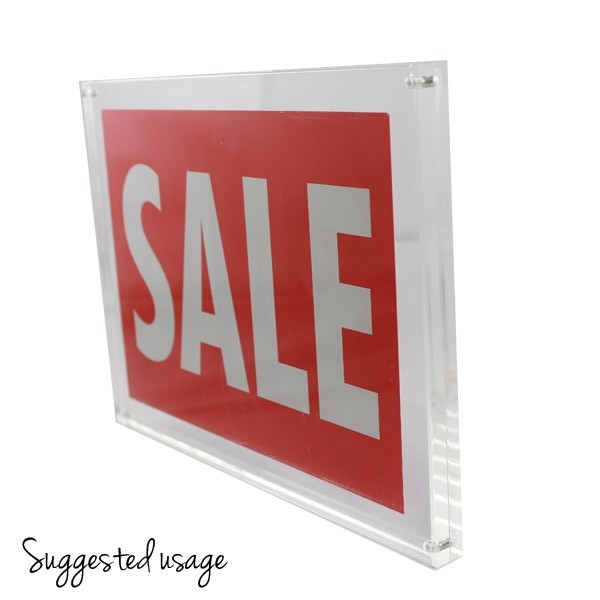 China Plexiglass Clear 11 x 17 Acrylic Sign Holders Wall Mount For Advertising Display on sale