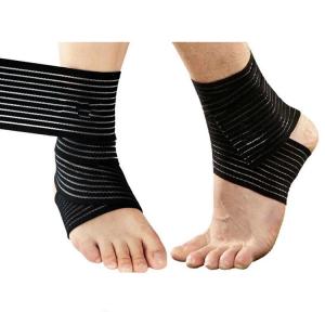  Sprain Injury Pain Brace Ankle Support Wrap Gym Sports Basketball Bandage Strap .Elastic material.Customized size. Manufactures