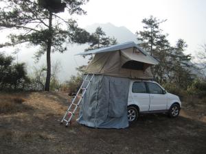  Anti Water Car Roof Mounted Tent With 2M Extendable Aluminum Ladder Manufactures