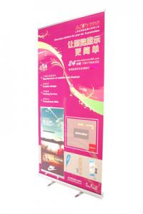  Custom Logo Retractable Banner Stands Aluminum Alloy Material Silver Color Manufactures