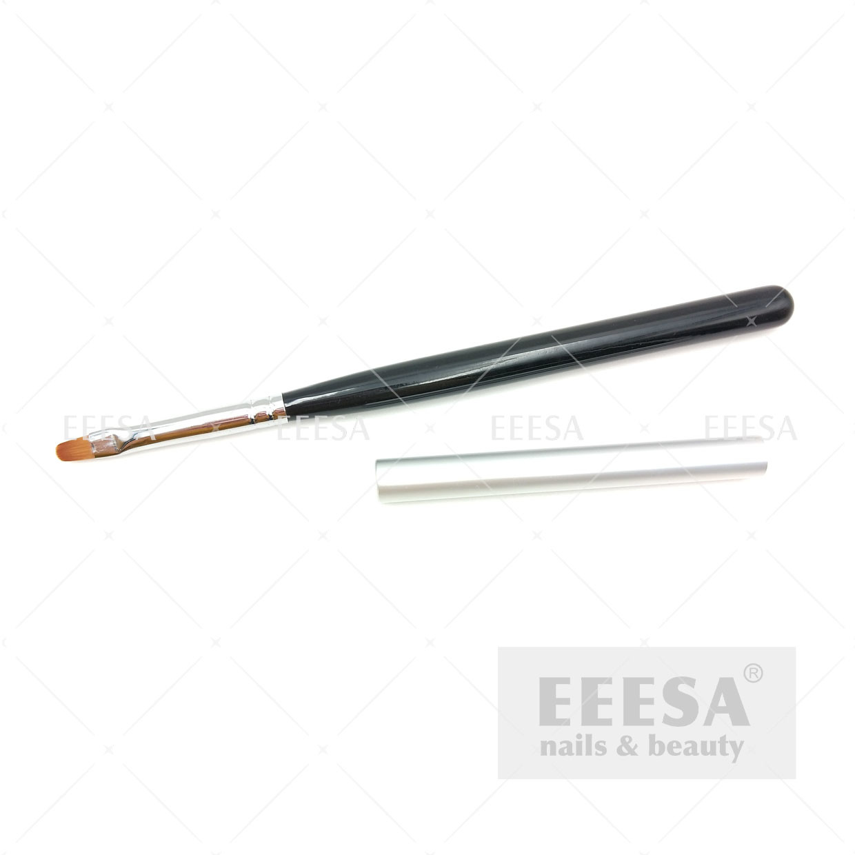  Custom Synthetic Hair Round Oval #4 Black Wood Gel Master Nail Art Brush Manufactures
