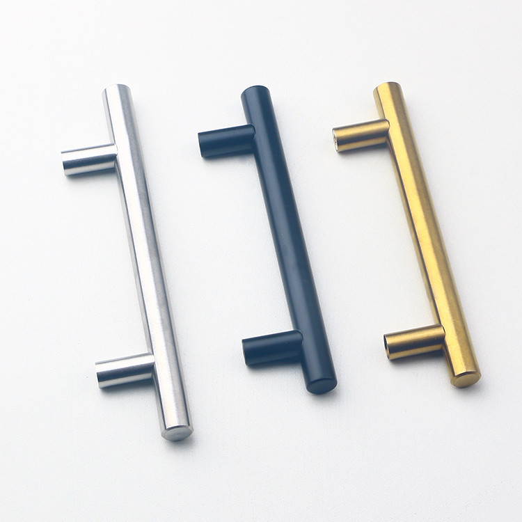  SS201 SS304 Furniture Hardware Replacement Parts T Bar Cabinet Handles 64mm dia Manufactures